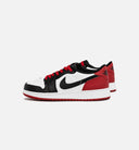 Air Jordan 1 Retro Low OG Black Toe Grade School Lifestyle Shoe - White/Red