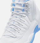 Air Jordan 12 Retro White and University Blue Mens Lifestyle Shoe - White/University Blue/Metallic Silver